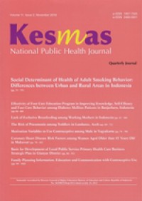 The Risk of Pneumonia among Toddlers in Lambatee, Aceh